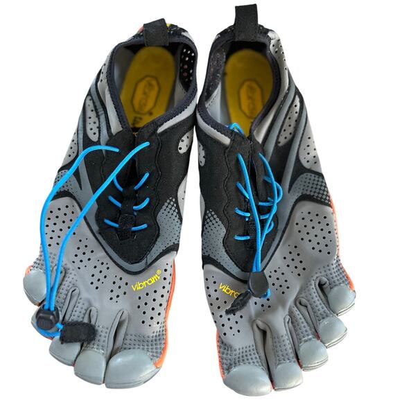 Vibram Men's Five Finger Running Shoes Grey Blue Orange 43 - Picture 1 of 7